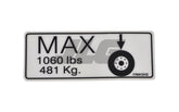 1704131 Decal, Max Tire | JLG